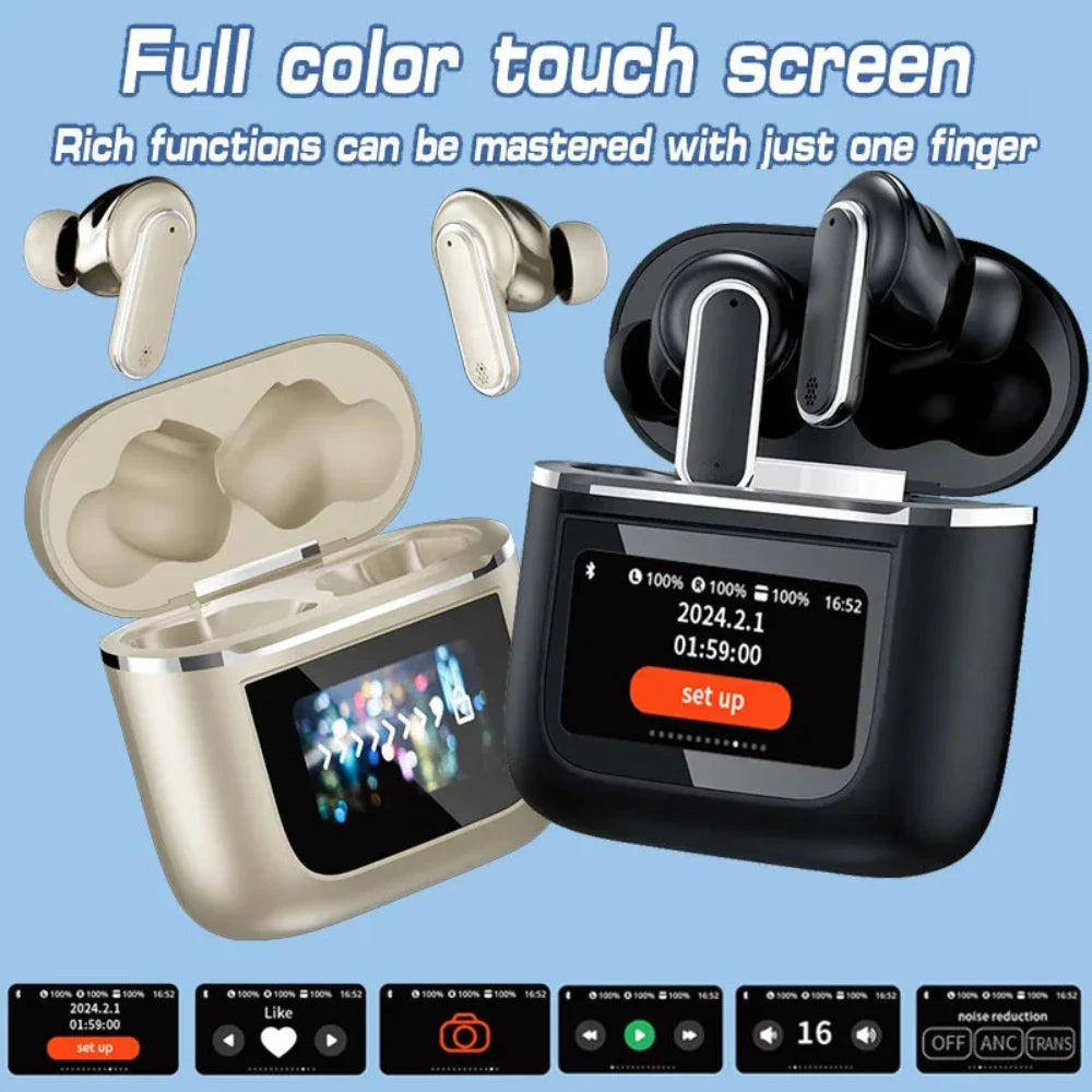 Touch Screen Noise Cancellation Bluetooth Earbuds