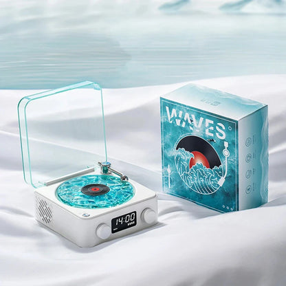 Retro Turntable Waves Theme Mini Bluetooth Speaker