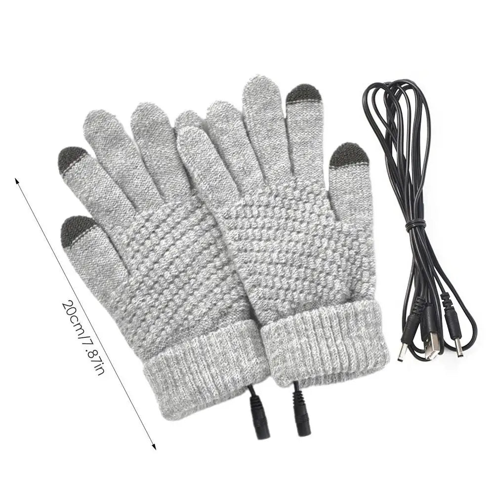 Women Heated Full Finger Touch Screen Gloves