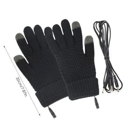 Women Heated Full Finger Touch Screen Gloves