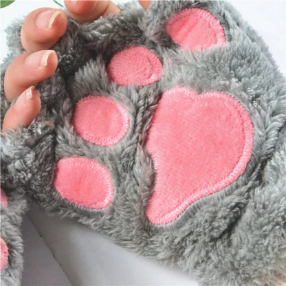 Cat Paw Girls Winter Gloves