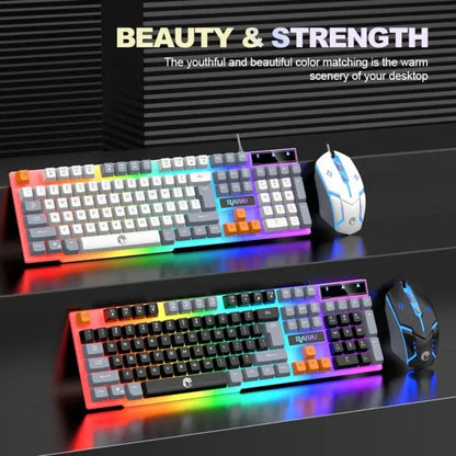 Wired LED 104 Keys Gaming Keyboard and Mouse Set