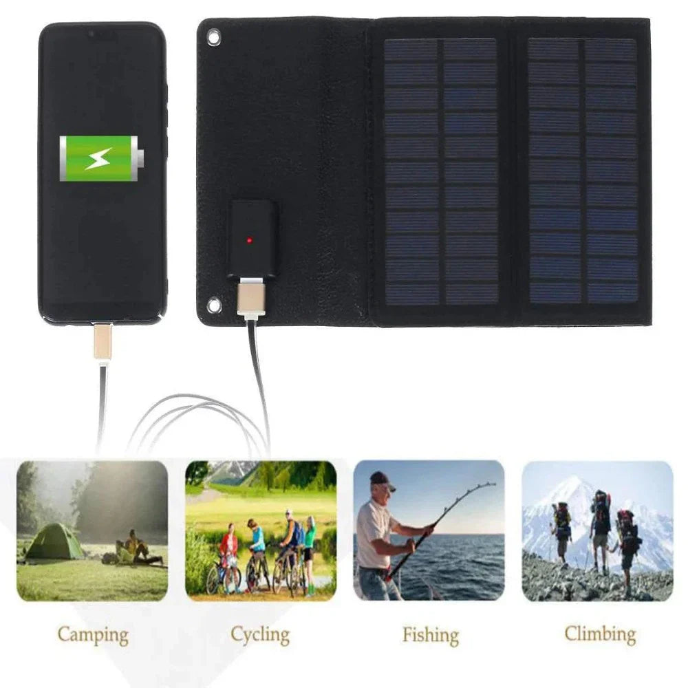 Portable Solar Panel with USB Charging for Cell Phone