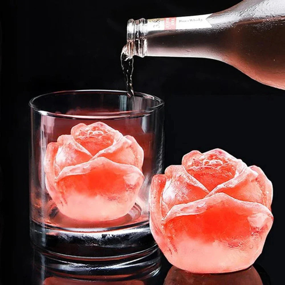 9 Grids Rose Shape Ice Mold