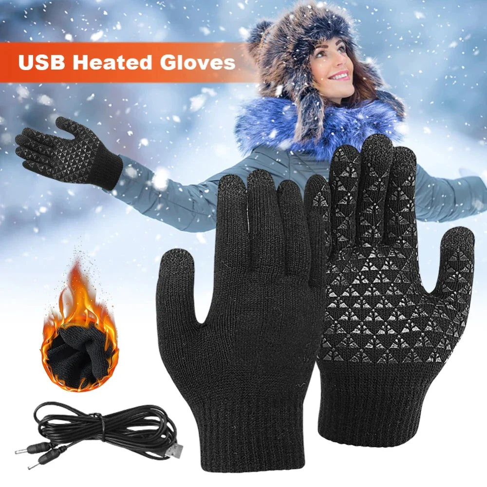 Men's Heated Touch Screen Knit Gloves