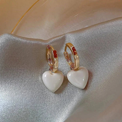 Vintage Heart Drop Earrings