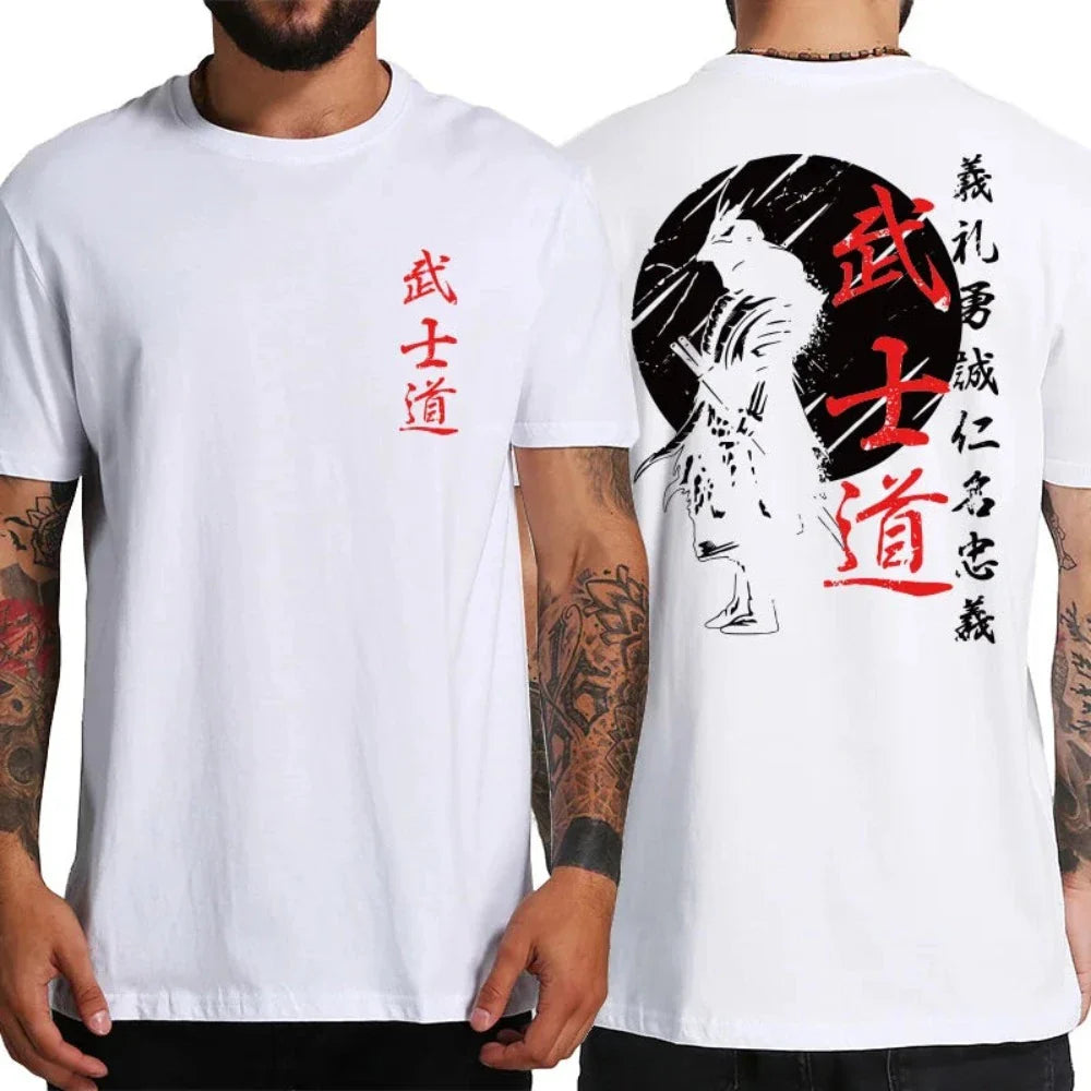 Mens Japanese Samurai Short Sleeve T shirt