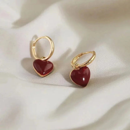 Vintage Heart Drop Earrings