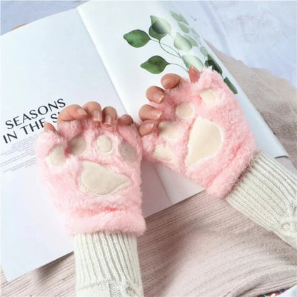 Cat Paw Girls Winter Gloves