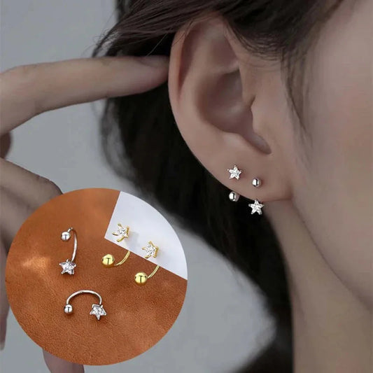 Minimal Star Earrings