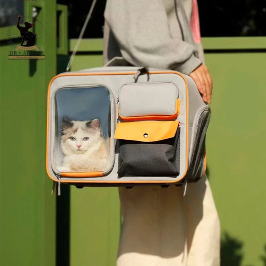 Transparent Breathable Pet Travel Backpack