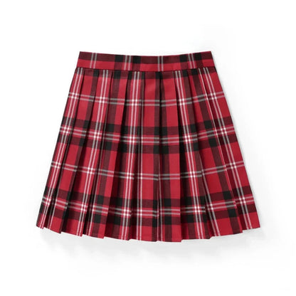 Japanese Theme Plaid Mini Skirt