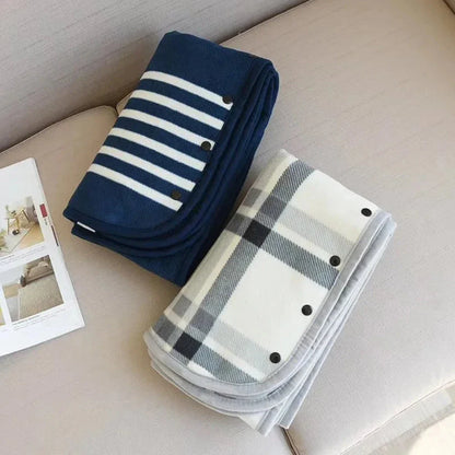 Multifunction Double Layered Plaid Blanket