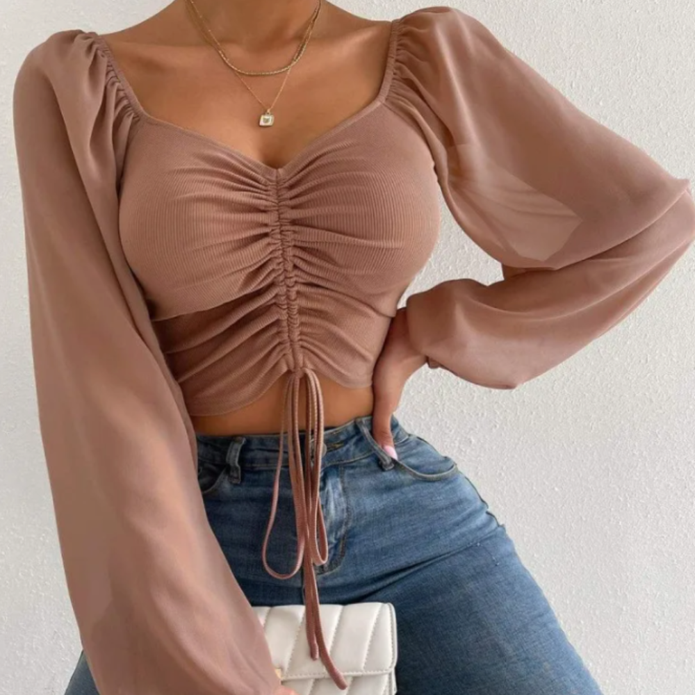 Womens Bell Sleeve Summer Top