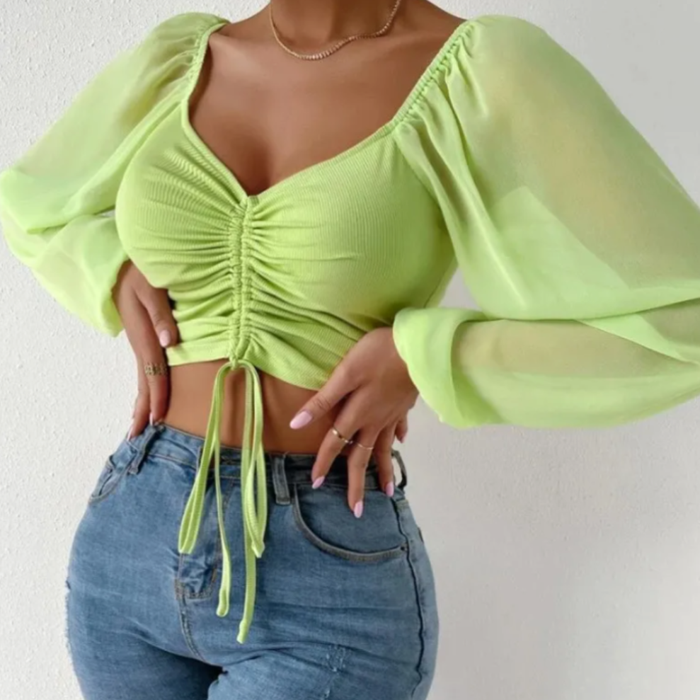 Womens Bell Sleeve Summer Top