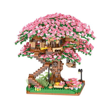 Cherry Blossom Light-Up Treehouse Block Puzzle Set