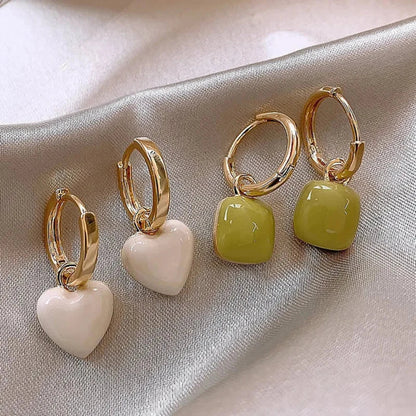 Vintage Heart Drop Earrings