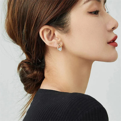 Korean Theme Cross Stud Earrings