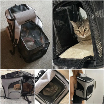 Foldable Pet Breathable Travel Backpack