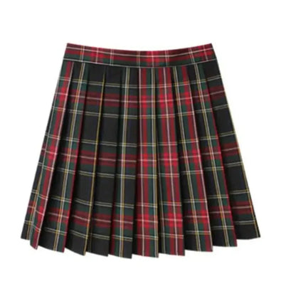 Japanese Theme Plaid Mini Skirt