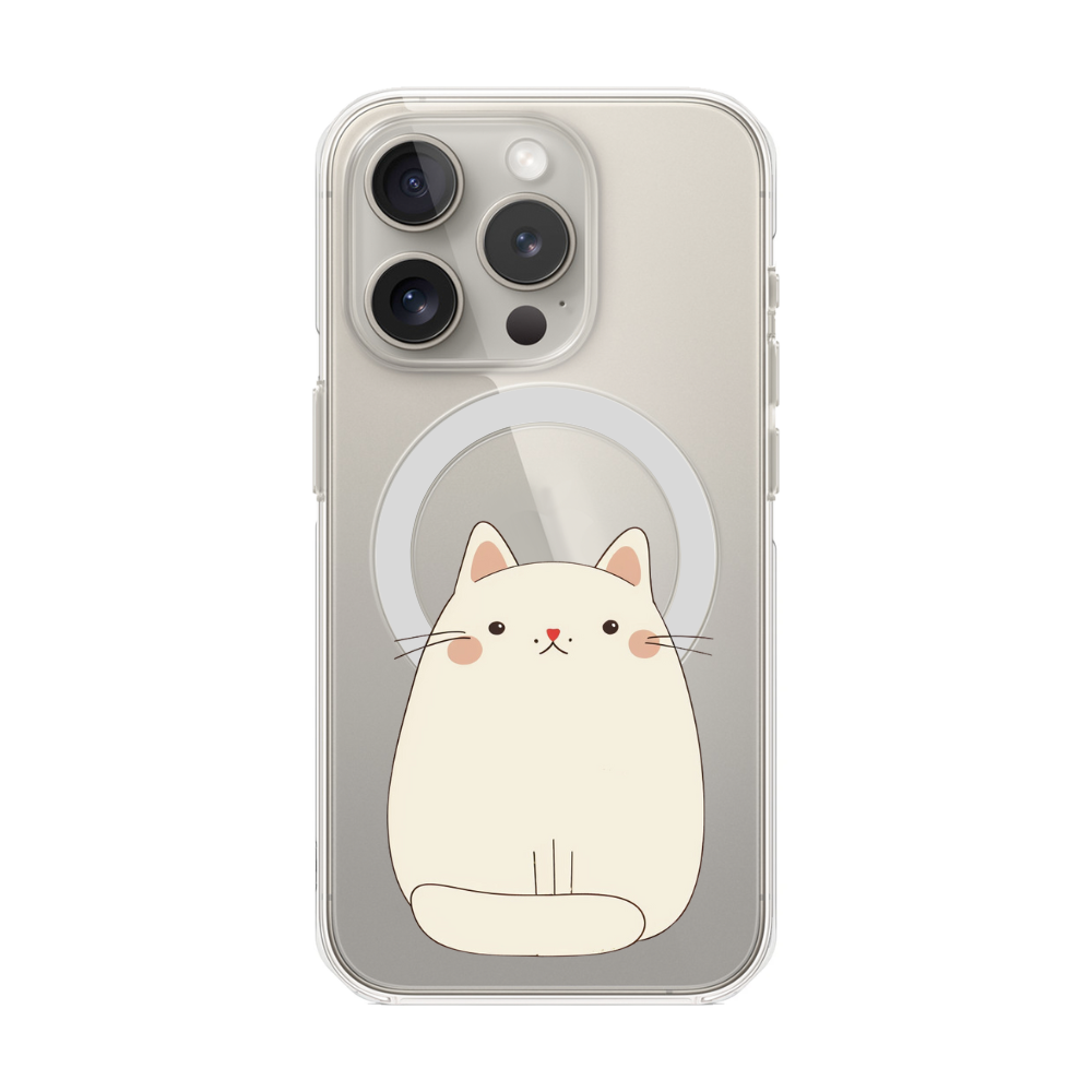 Oneticase Kawaii Chubby Cat Magnetic Case for  iPhone