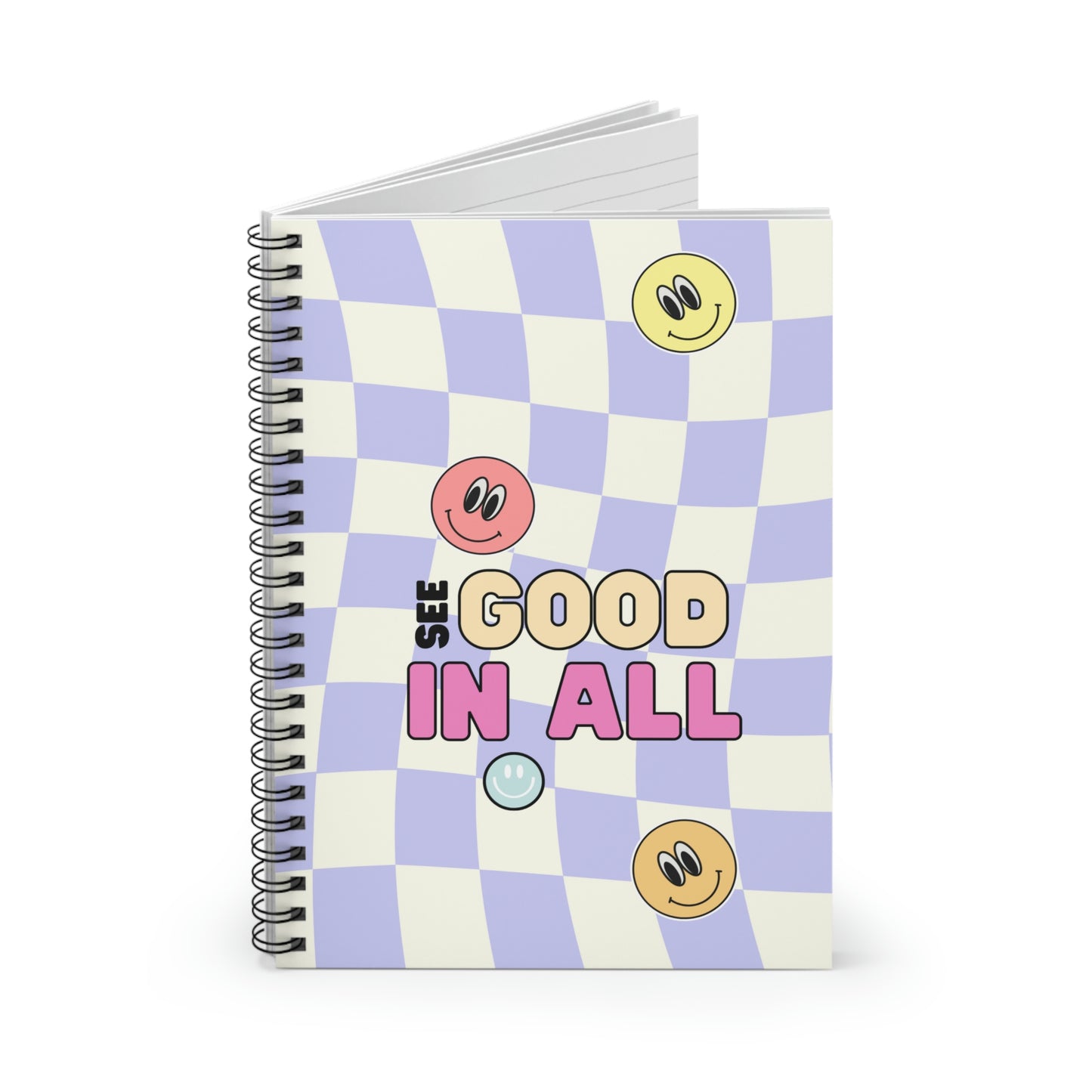 Retro Happy Faces Spiral Notebook