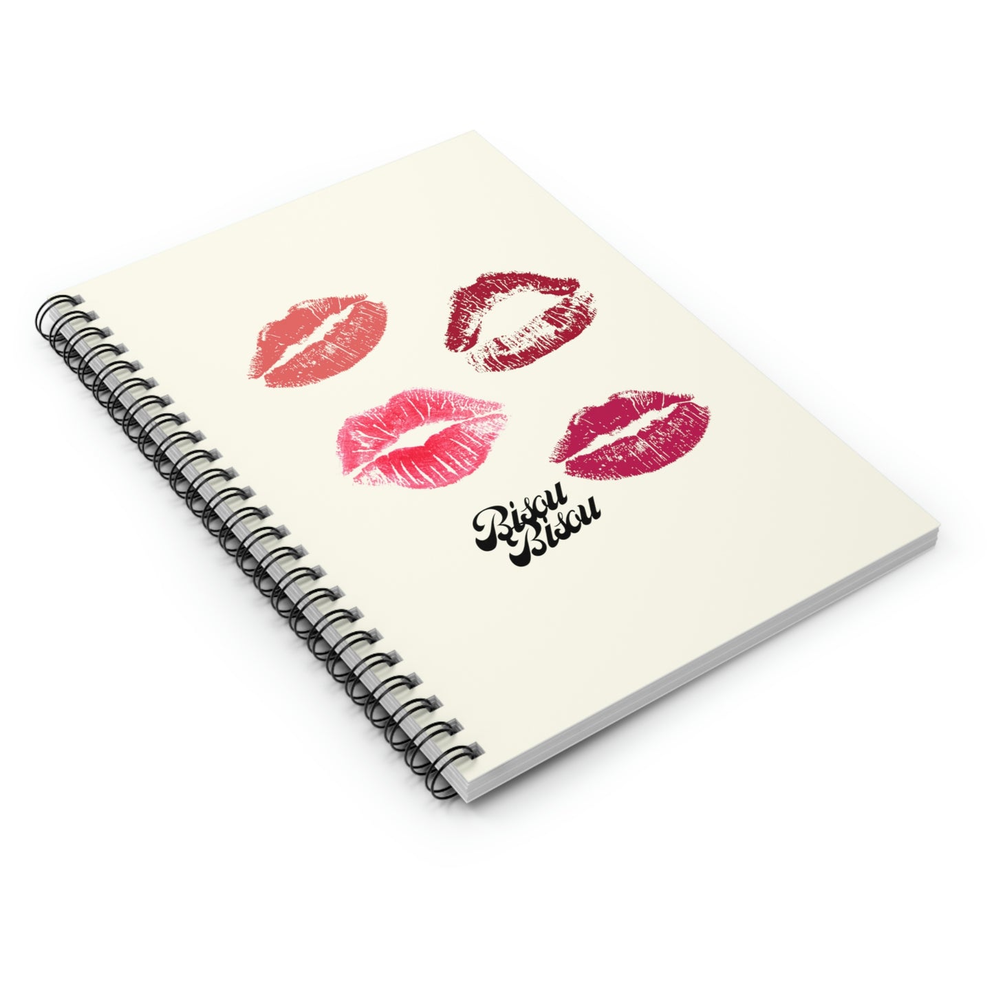 Bisou Bisou Kisses Spiral Notebook