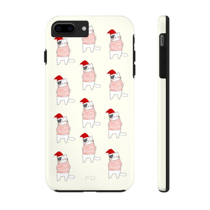 Christmas Cat Tough Case for iPhone with Wireless Charging