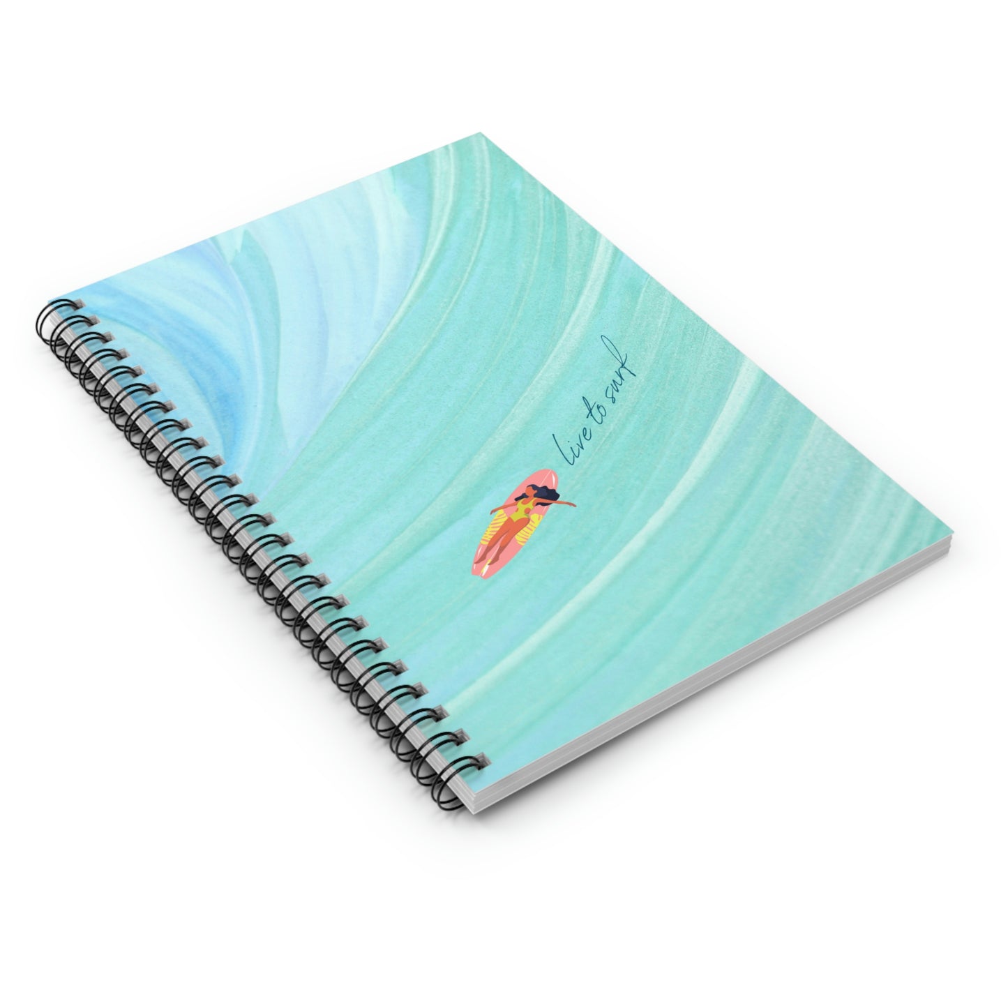 Live to Surf Ocean Spiral Notebook