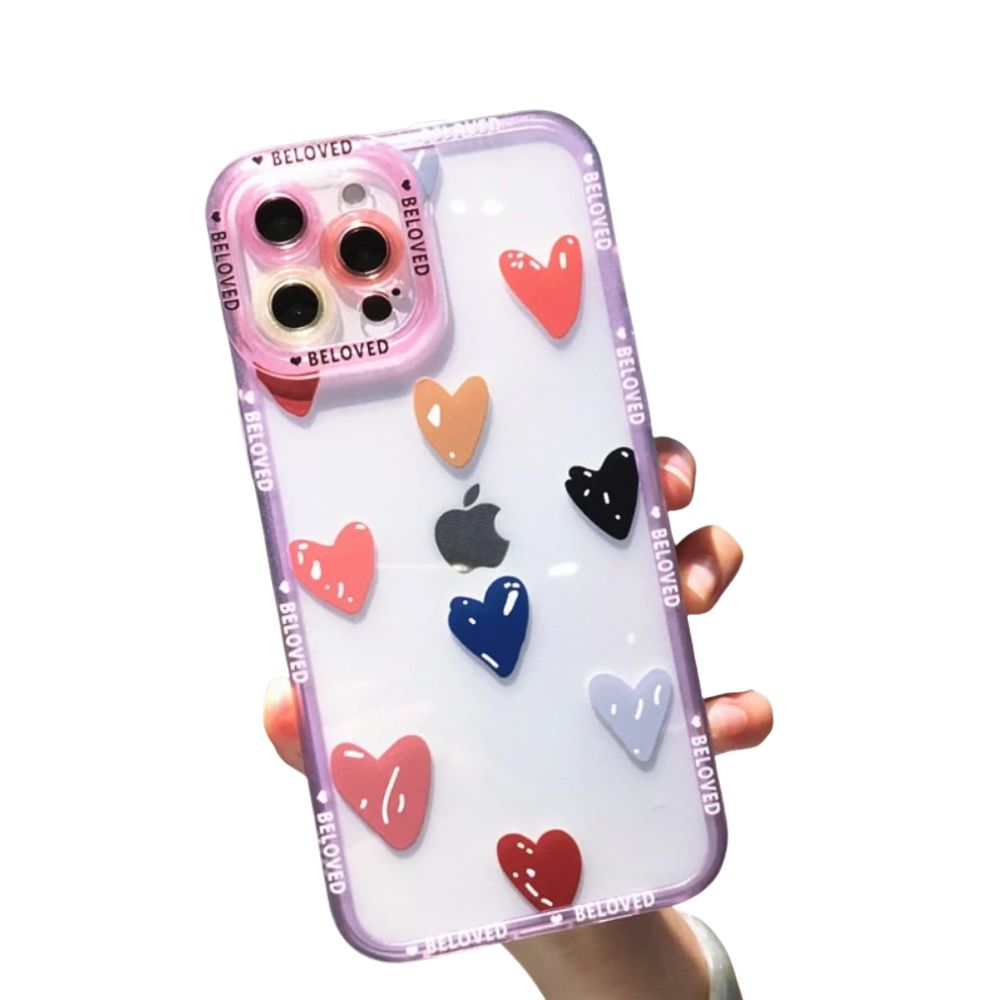 Heart Theme Clear  Case for iPhone