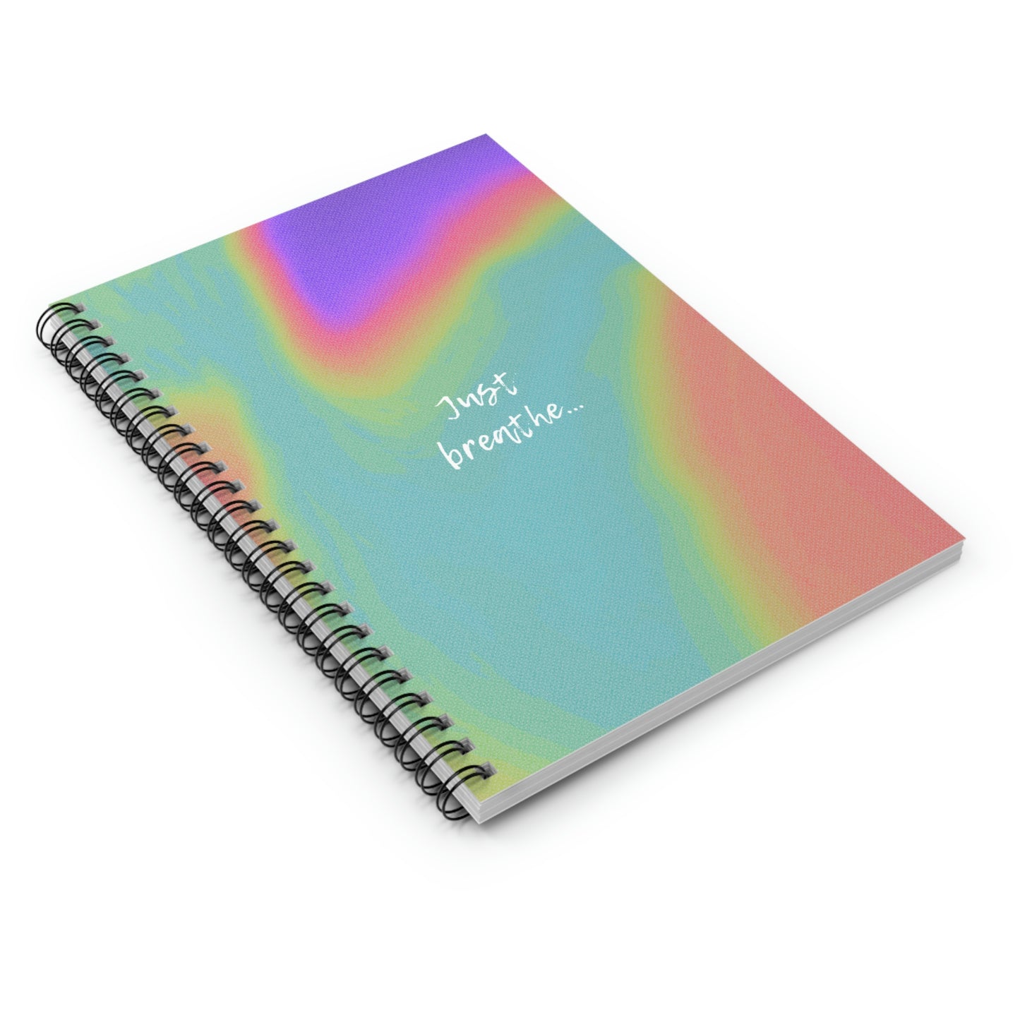 Just Breathe Quote Spiral Notebook