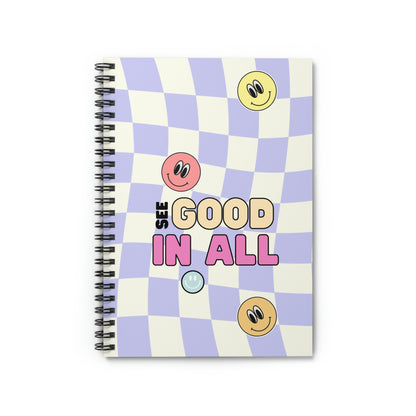 Retro Happy Faces Spiral Notebook