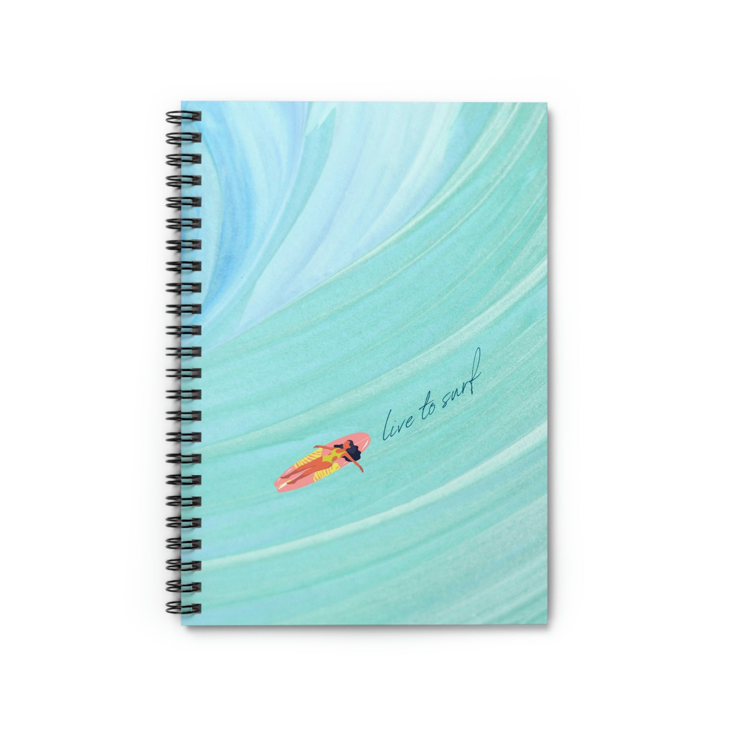 Live to Surf Ocean Spiral Notebook