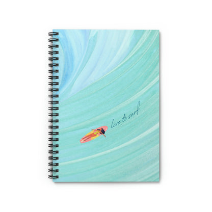 Live to Surf Ocean Spiral Notebook