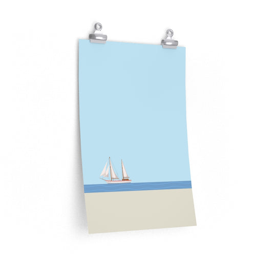 Sail Boat in the Ocean Poster