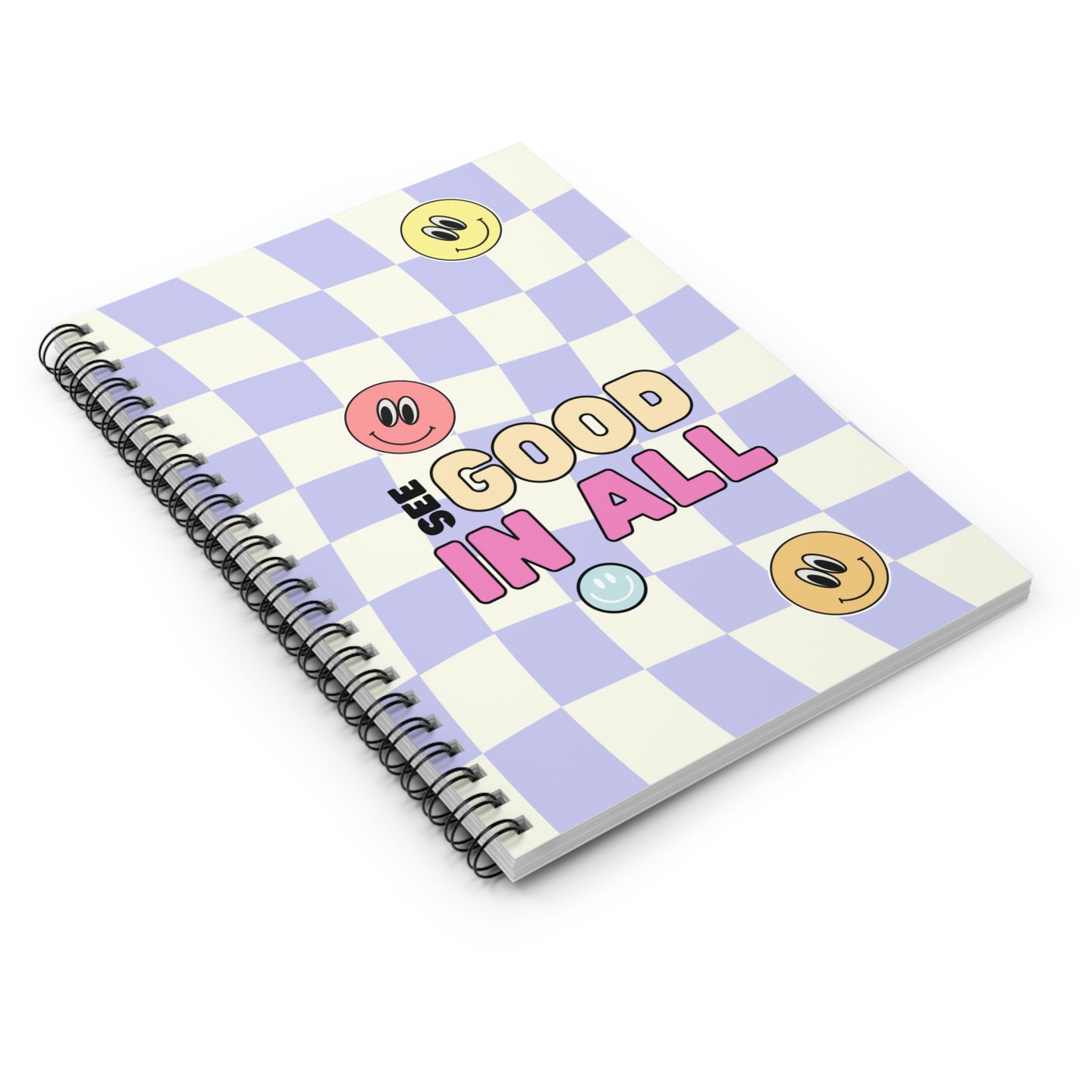 Retro Happy Faces Spiral Notebook