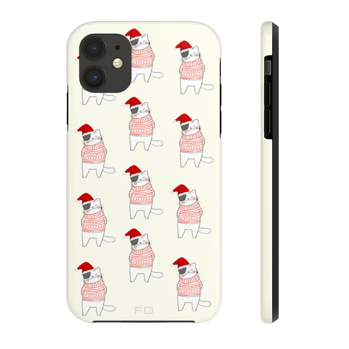 Christmas Cat Tough Case for iPhone with Wireless Charging