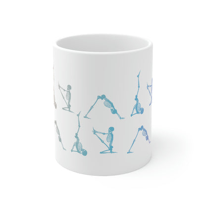 Skeleton in Yoga Poses Mug