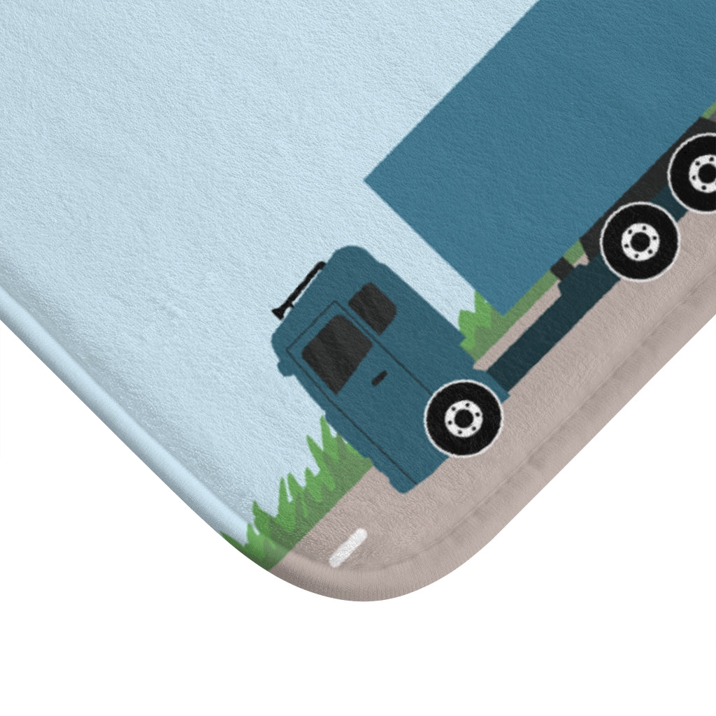 Truck On The Road Bath Mat