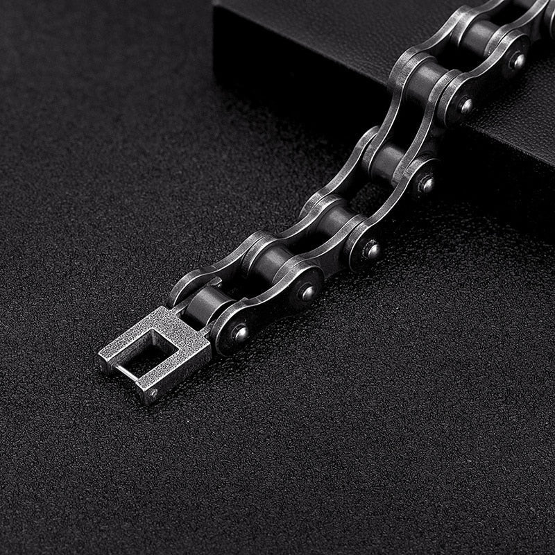 Black Plated Bicycle Chain Bracelet