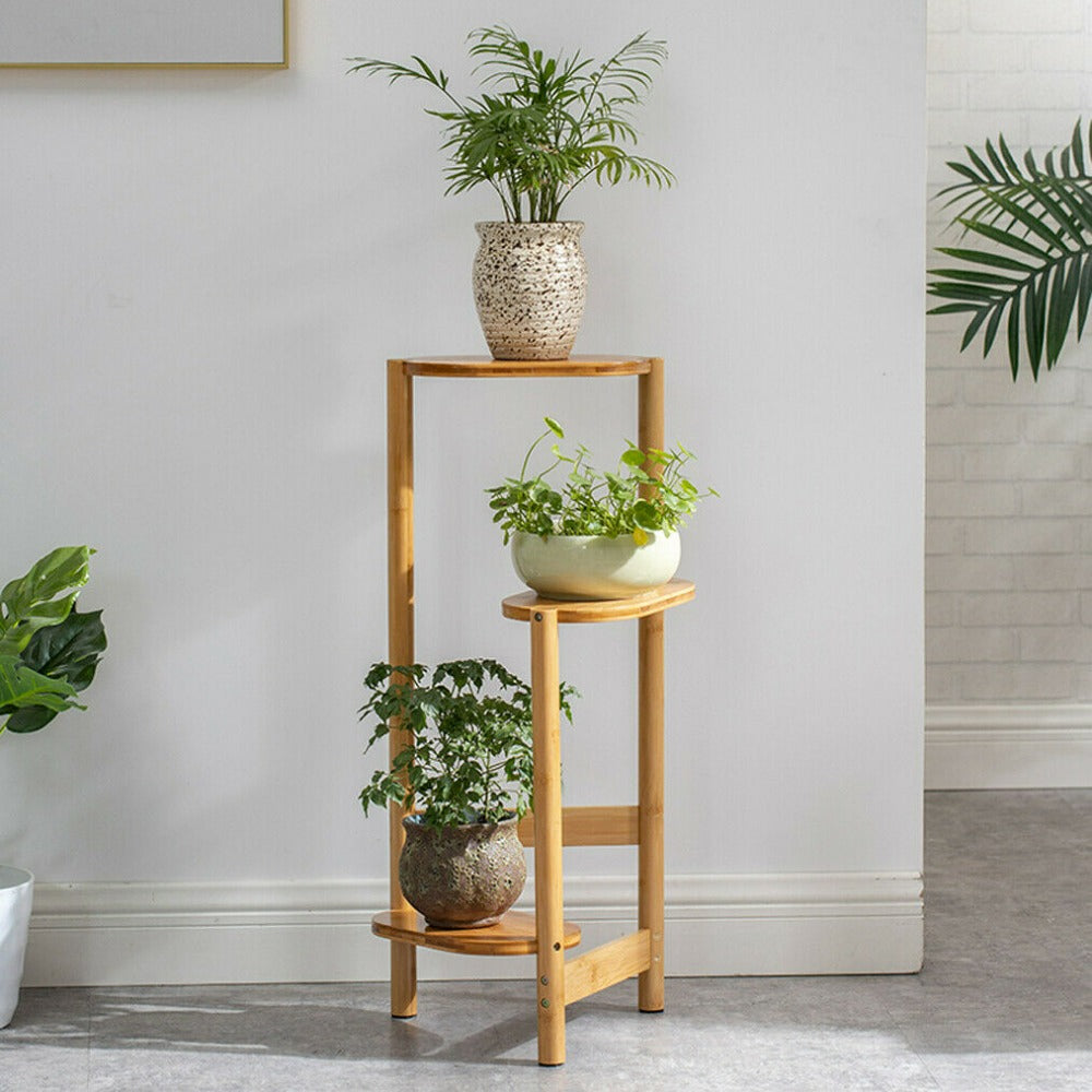 Indoor Bamboo 3 Tier Plant Stand