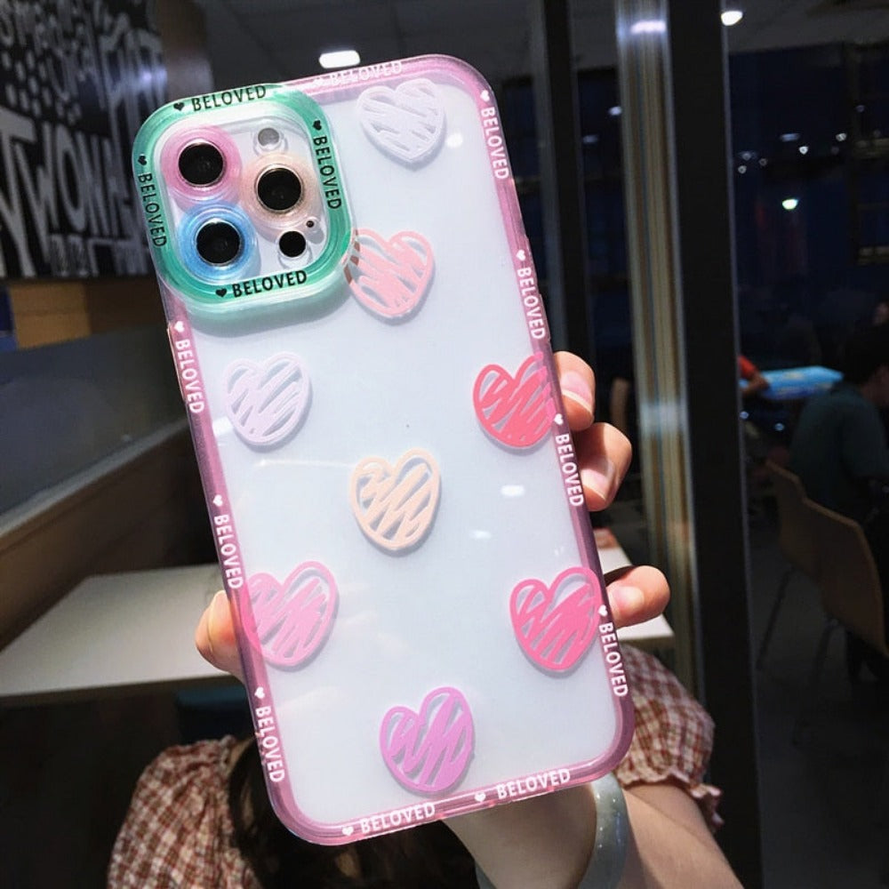 Heart Theme Clear  Case for iPhone