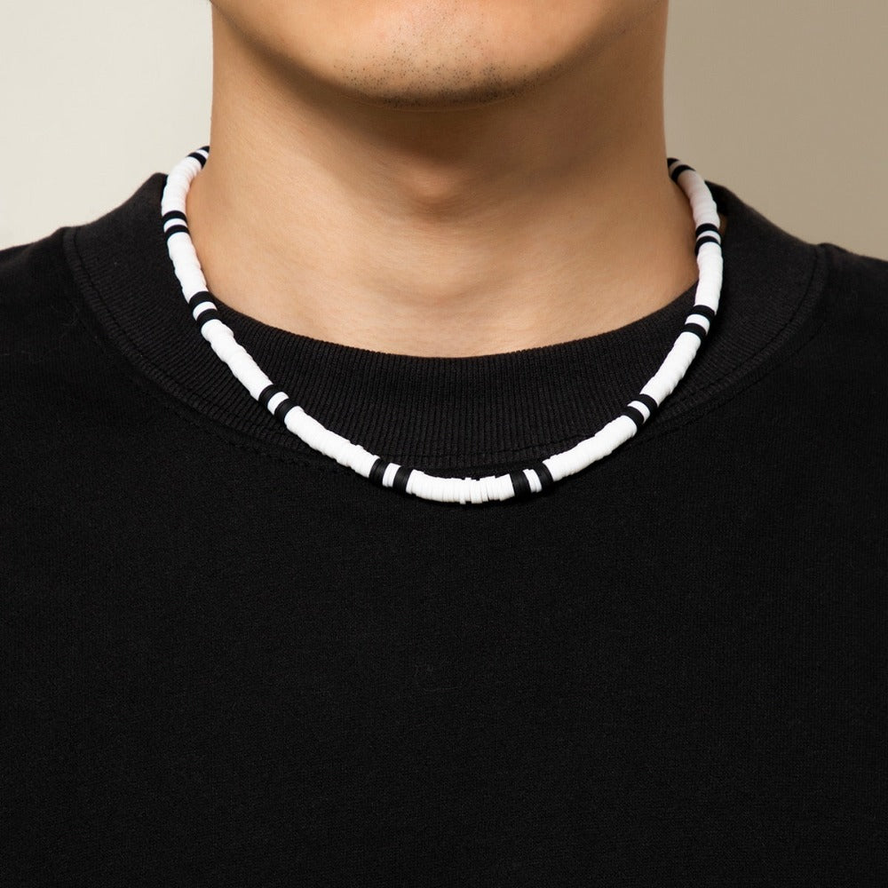 Mens Beaded Choker Necklace