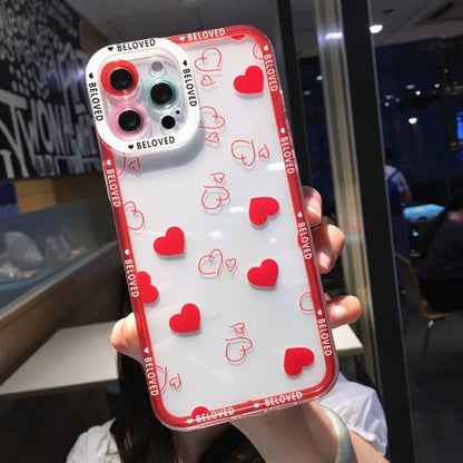 Heart Theme Clear  Case for iPhone