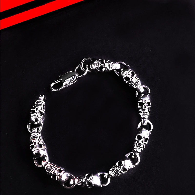 Gothic Skull Chain Bracelet