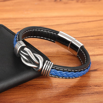 Vegan Leather Bracelet With Square Knot Buckle