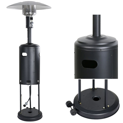 Outdoor Patio Standing Propane Heater with Wheels