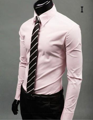 Mens Slim Fit Shirt Button Front Style