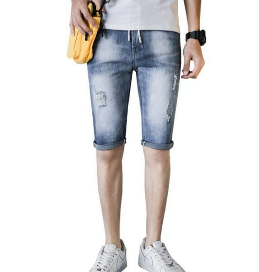 Mens Casual Knee Length Denim Shorts