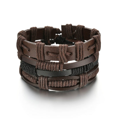 Mens Gothic Layered Bracelet